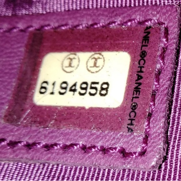 Chanel Coco Mark Purple Fur Shoulder Bag - Picture 14 of 15